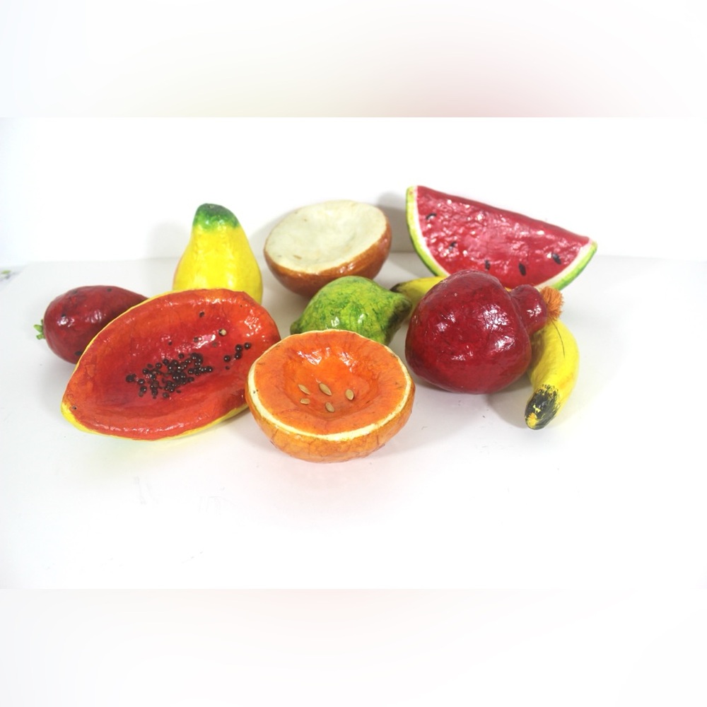 Set of Paper Mache Fruit for Kitchen Styling